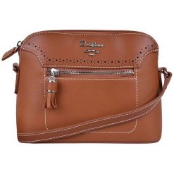 David Jones Panie Crossbody Torebka Cognac 5950-1. Brązowe torebki klasyczne damskie marki David Jones, bez wzorów, bez dodatków. Za 116,00 zł.