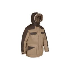Parka myśliwska Toundra 300. Pomarańczowe kurtki męskie SOLOGNAC, xs, bez wzorów, z poliesteru, sportowe, bez kaptura. Za 399,99 zł.