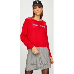 Pepe Jeans - Bluza June. Czerwone bluzy damskie Pepe Jeans, s, z nadrukiem, z elastanu, bez rękawów, bez kaptura. W wyprzedaży za 159,90 zł.
