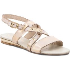 Sandały SERGIO BARDI - Bariano SS127298018DP 126. Żółte klapki damskie marki Sergio Bardi, z aplikacjami, ze skóry, bez obcasa, na obcasie. W wyprzedaży za 159,00 zł.