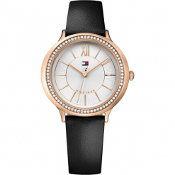 Tommy Hilfiger - Zegarek 1781853. Czarne zegarki damskie TOMMY HILFIGER, ze stali. W wyprzedaży za 399,90 zł.