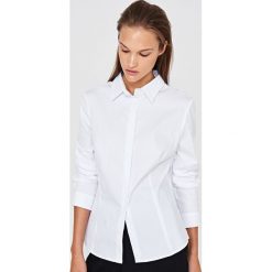 Simple - Koszula. Szare koszule damskie marki Simple, z dzianiny, eleganckie, z dekoltem w łódkę. Za 329,90 zł.