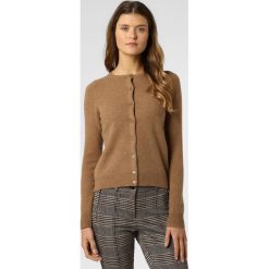 Marie Lund - Kardigan damski z wełny merino, beżowy. Brązowe swetry damskie Marie Lund, l, bez wzorów, z wełny. Za 149,95 zł.