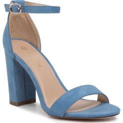 Sandały DEEZEE - WS18077-01 Blue. Niebieskie klapki damskie DeeZee, bez wzorów, z tworzywa sztucznego, bez obcasa, na obcasie. Za 79,99 zł.