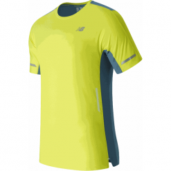 New Balance MT63203FFY. Żółte t-shirty męskie marki New Balance, s, z poliesteru, na fitness i siłownię. W wyprzedaży za 139,99 zł.