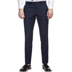 Spodnie LEONARDO GDGS900067. Niebieskie spodnie męskie Giacomo Conti, m, bez wzorów, z poliesteru, eleganckie. Za 399,00 zł.