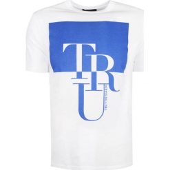 Trussardi T-shirt "Jersey". T-shirty męskie Trussardi, z nadrukiem, z bawełny, z okrągłym kołnierzem. Za 149,00 zł.