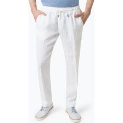 Nils Sundström - Męskie spodnie lniane, biały. Białe spodnie męskie Nils Sundström, s, bez wzorów. Za 249,95 zł.