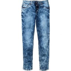Dżinsy ze stretchem Slim Fit Straight bonprix Niebieski "stone" Used. Niebieskie jeansy męskie regular bonprix, z jeansu. Za 139,99 zł.