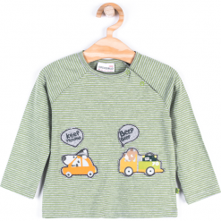 Koszulka. Zielone t-shirty chłopięce z długim rękawem marki Cars, z elastanu. Za 19,90 zł.