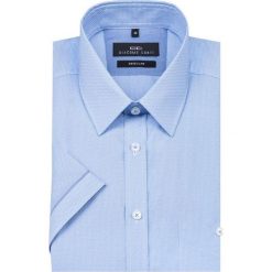 Koszula SIMONE KKNR000005. Niebieskie koszule męskie Giacomo Conti, na lato, m, bez wzorów, z bawełny, eleganckie, z klasycznym kołnierzykiem, z krótkim rękawem. Za 199,00 zł.