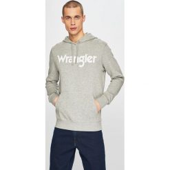 Wrangler - Bluza. Szare bluzy męskie Wrangler, xxl, z nadrukiem, z bawełny, z kapturem, bez rękawów, z kapturem. W wyprzedaży za 99,90 zł.