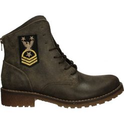 Botki - GD058 NOU TOB. Brązowe botki damskie skórzane marki Venezia. Za 299,00 zł.