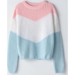 Sweter z kolorowej dzianiny - Różowy. Różowe swetry damskie Cropp, s, bez wzorów, z dzianiny, bez rękawów, bez kaptura. Za 89,99 zł.
