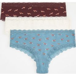Bawełniane majtki 3 pack - Brązowy. Pomarańczowe majtki damskie Reserved, s, z bawełny. Za 49,99 zł.