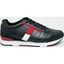 Tommy Hilfiger - Buty. Czarne buty sportowe męskie marki TOMMY HILFIGER, ze skóry, na sznurówki. W wyprzedaży za 359,90 zł.