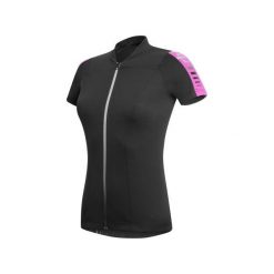 T-shirty damskie: RH+ Koszulka damska Spirit Jersey czarna różowa r. L (ECD0256)