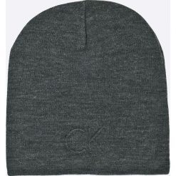 Calvin Klein Jeans - Czapka. Szare czapki zimowe męskie Calvin Klein Jeans, na zimę, z dzianiny. W wyprzedaży za 119,90 zł.
