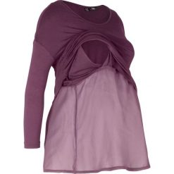 Shirt ciążowy i do karmienia piersią bonprix czarny bez. Fioletowe bluzki ciążowe bonprix, bez wzorów, z materiału, bez kołnierzyka, bez rękawów. Za 89,99 zł.