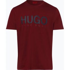 HUGO - T-shirt męski – Dolive-U3, czerwony. Czerwone t-shirty męskie HUGO, s, z nadrukiem, z bawełny, bez kołnierzyka. Za 179,95 zł.