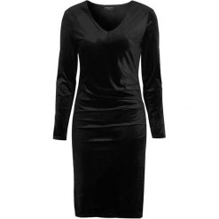 Freequent Elegancka sukienka welurowa Dafina czarny female czarny S (38). Czarne sukienki damskie Freequent, na co dzień, s, z aplikacjami, z weluru, eleganckie, z dekoltem w serek, bez rękawów, długie, dopasowane. W wyprzedaży za 169,00 zł.
