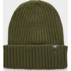 Czapka męska CAM254 - khaki. Brązowe czapki męskie 4f, bez wzorów. Za 39,99 zł.