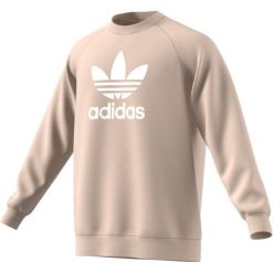 BLUZA ADIDAS TREFOIL CREW CX1896. Szare bluzy damskie marki Adidas, bez wzorów, bez rękawów, bez kaptura. Za 229,00 zł.