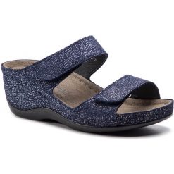Klapki BERKEMANN - Merrit 01764 Dark Jeans/Silber. Niebieskie klapki damskie Berkemann, z jeansu. W wyprzedaży za 289,00 zł.