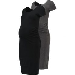 Sukienki: Zalando Essentials Maternity 2 PACK Sukienka z dżerseju black/dark grey melange