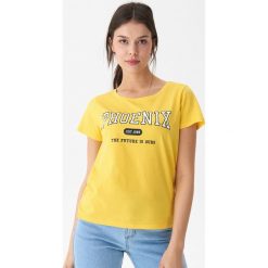 T-shirt z nadrukiem Phoenix - Żółty. Żółte t-shirty damskie marki House, s, z nadrukiem, bez kołnierzyka. Za 29,99 zł.
