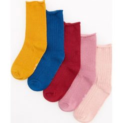 Skarpetki 5 pack - Różowy. Różowe skarpetki damskie Reserved, bez wzorów. Za 29,99 zł.
