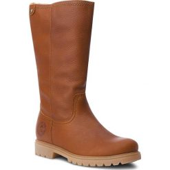 Kozaki PANAMA JACK - Bambina B11 Napa Grass Cuero/Bark. Pomarańczowe kozaki damskie marki Panama Jack, ze skóry, bez obcasa, na obcasie, bez zapięcia. W wyprzedaży za 499,00 zł.