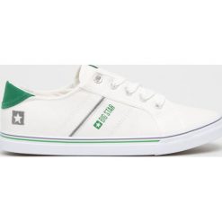 Big Star - Tenisówki. Białe trampki i tenisówki damskie BIG STAR, bez wzorów, z gumy, na sznurówki. W wyprzedaży za 69,90 zł.