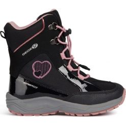 Geox buty zimowe dziewczęce New Alaska 27 czarne/różowe. Różowe buty dziewczęce zimowe Geox, bez zapięcia. Za 309,00 zł.