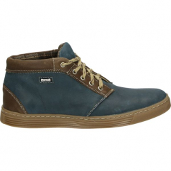 Botki męskie - 236 N BLU-BRO. Niebieskie botki męskie Venezia, z nubiku. Za 229,00 zł.