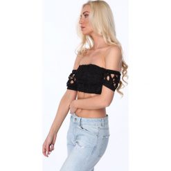Top prosty czarny ZZ341. Czarne bluzki damskie marki Fasardi, s, bez wzorów, bez kołnierzyka. Za 39,00 zł.