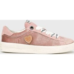 Pepe Jeans - Tenisówki. Różowe trampki dziewczęce Pepe Jeans, bez wzorów, z jeansu, na sznurówki. W wyprzedaży za 129,90 zł.