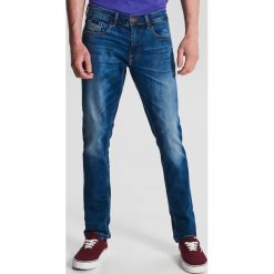 Jeansy slim - Granatowy. Niebieskie jeansy męskie Cropp, m, bez wzorów. Za 119,99 zł.
