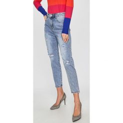 Answear - Jeansy. Niebieskie jeansy damskie ANSWEAR, s, z podwyższonym stanem. W wyprzedaży za 99,90 zł.