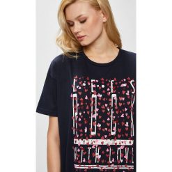 Trussardi Jeans - Top. Brązowe topy damskie marki Trussardi Jeans, l, z nadrukiem, z bawełny, z okrągłym kołnierzem. W wyprzedaży za 149,90 zł.