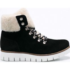 Vero Moda - Botki Vrist. Szare buty zimowe damskie Vero Moda, z materiału, na obcasie, na sznurówki. W wyprzedaży za 269,90 zł.