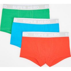 Bokserki 3 pack - Turkusowy. Niebieskie bokserki męskie Reserved, bez wzorów. Za 59,99 zł.