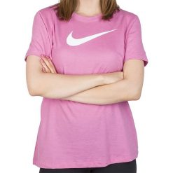 NIKE DRI-FIT TEE > AQ3212-693. Bluzki sportowe damskie Nike, l, bez wzorów, z bawełny, z okrągłym kołnierzem, z krótkim rękawem, krótkie, bez kaptura, dri-fit (nike). Za 99,99 zł.