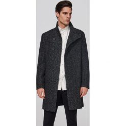 Elegancki płaszcz ze stójką - Czarny. Czarne płaszcze męskie Reserved, s, bez wzorów, eleganckie, bez kaptura. Za 349,99 zł.