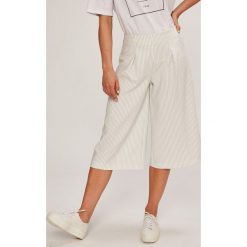 Answear - Spodnie Stripes Vibes. Białe spodnie damskie ANSWEAR, s, bez wzorów, z elastanu, casualowe. W wyprzedaży za 34,90 zł.