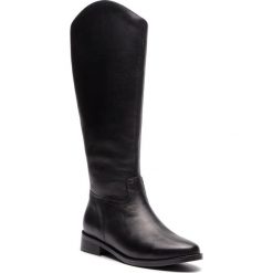 Oficerki KAZAR - Disa 34660-01-00 Black. Czarne kozaki damskie Kazar, ze skóry, przed kolano, na wysokim obcasie, bez zapięcia. W wyprzedaży za 569,00 zł.