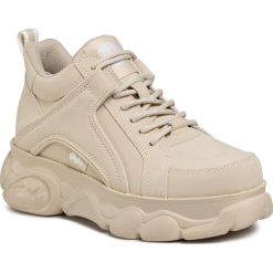 Sneakersy BUFFALO - Cld Corin 1630231 Cream. Brązowe półbuty damskie Buffalo, ze skóry ekologicznej. Za 429,00 zł.