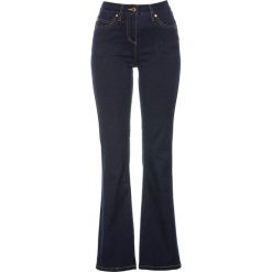 Dżinsy ze stretchem BOOTCUT bonprix ciemnoniebieski "stone". Niebieskie jeansy damskie bonprix, z jeansu. Za 109,99 zł.