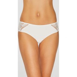 Etam - Stringi Elegante. Białe majtki damskie Etam, bez wzorów, z elastanu. W wyprzedaży za 49,90 zł.