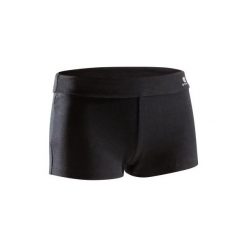 Spodenki krótkie do tańca nowoczesnego. Czarne spodenki sportowe damskie DOMYOS, bez wzorów, z elastanu, street, krótkie, na fitness i siłownię. Za 19,99 zł.